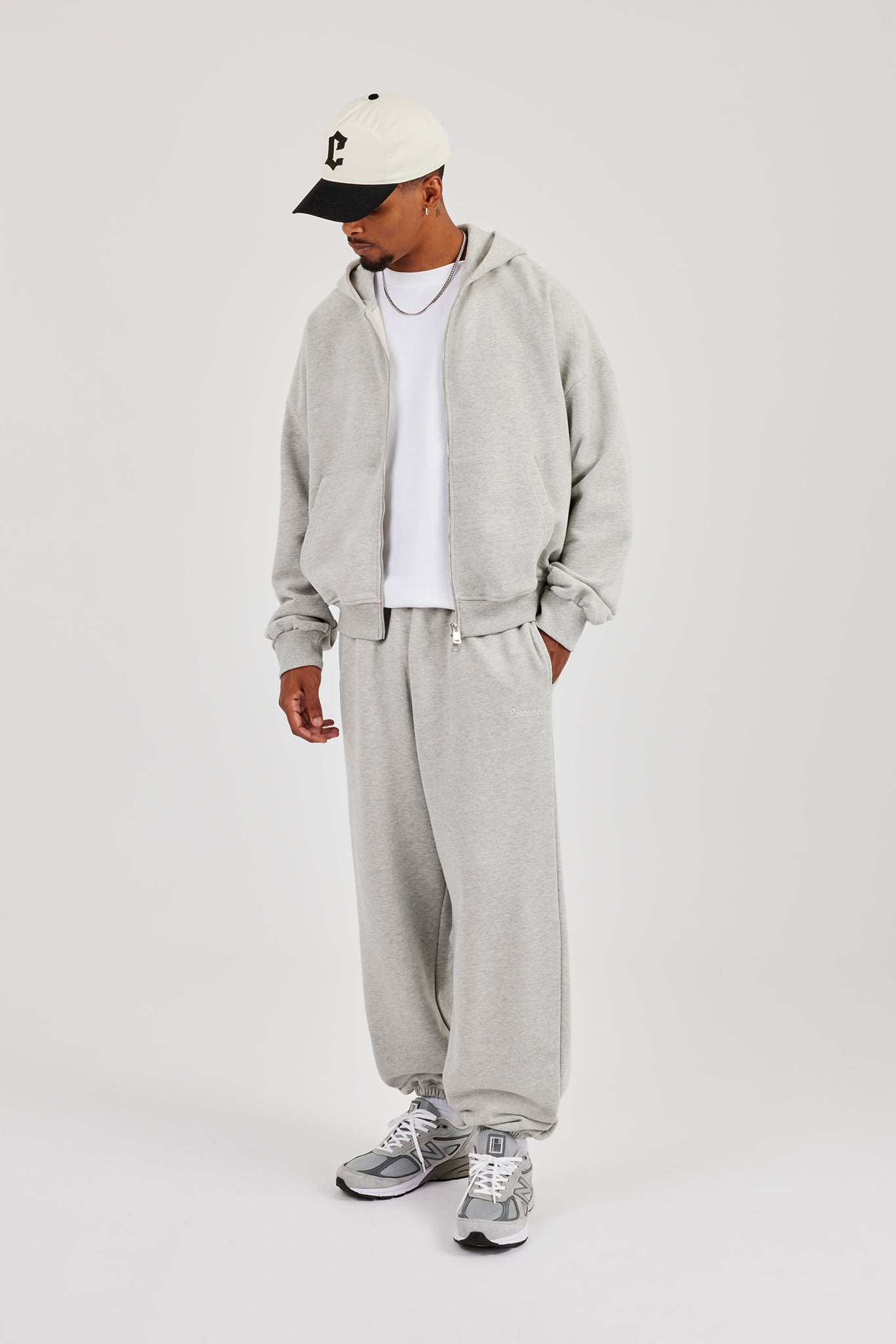 Cuffed Jogger - Grey Marl